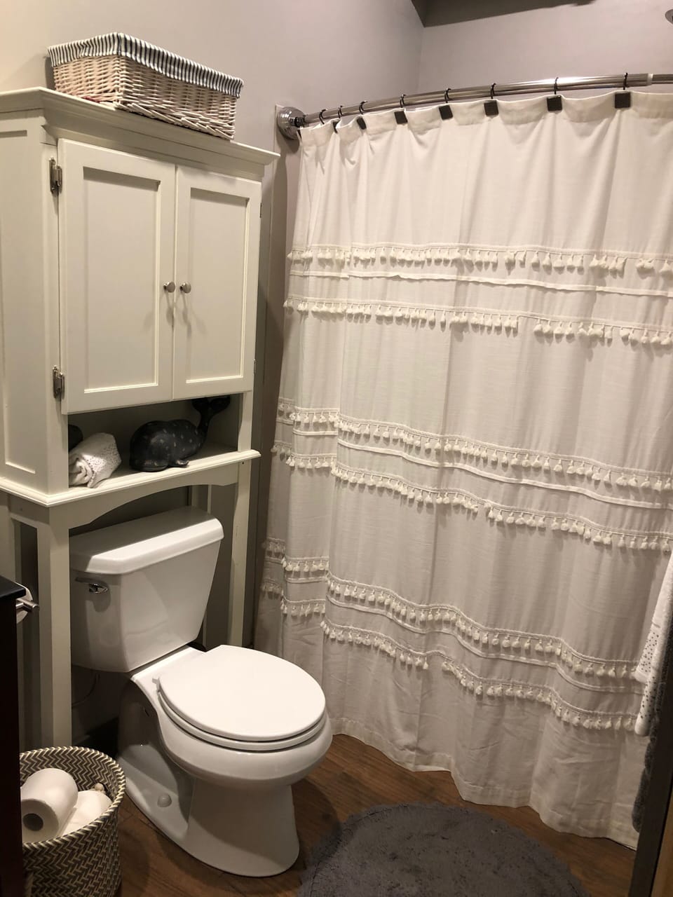 Full bathroom with large shower