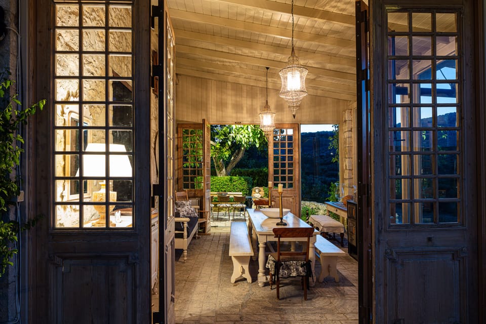 The indoor dinning is bursting full of charm & traditional character features.