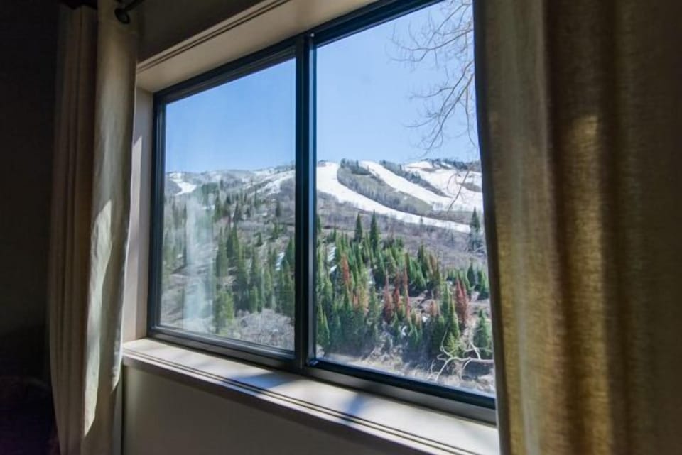 Wake up to breathtaking mountain views framing ski slopes right outside your window, where snowy peaks meet evergreen forests.