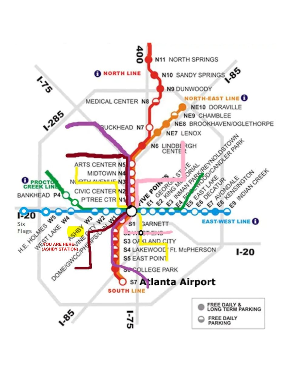 Marta Transit Schedule (Ashby Train Station only 2 minutes away)