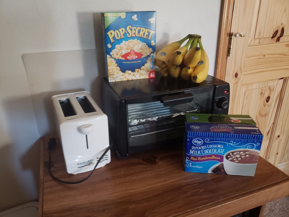 breakfast foods and drinks provided first morning