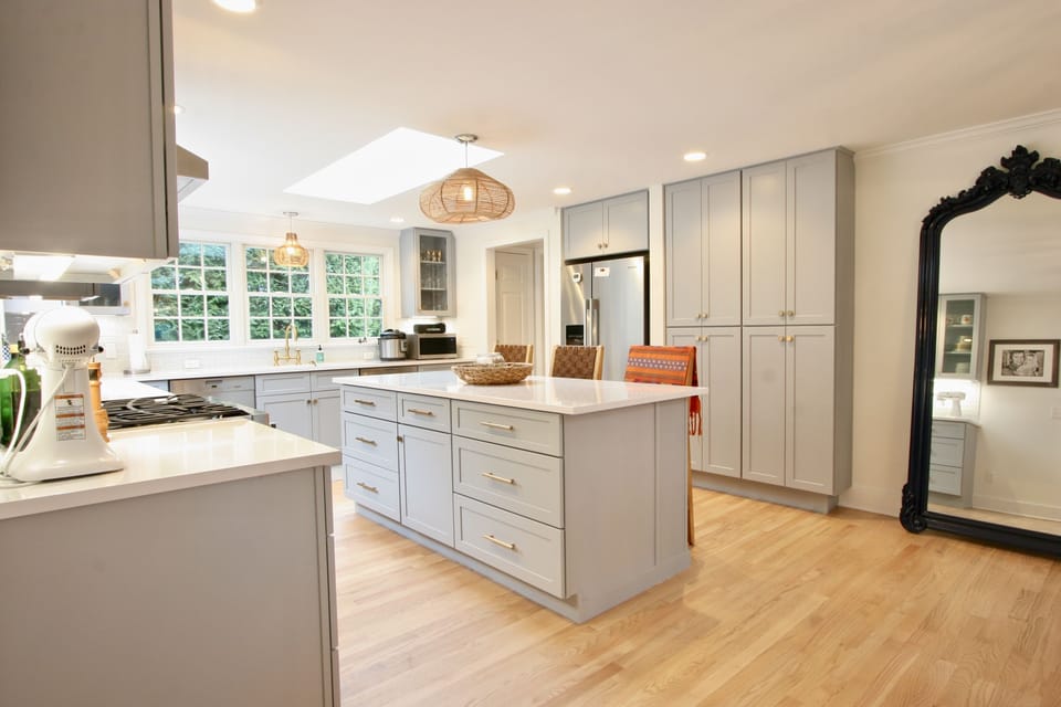 kitchen island with 3 seats