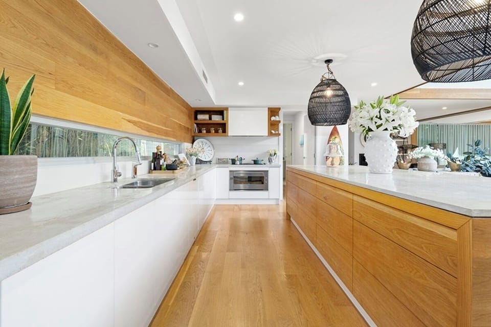 Kitchen with modern appliances and butlers pantry