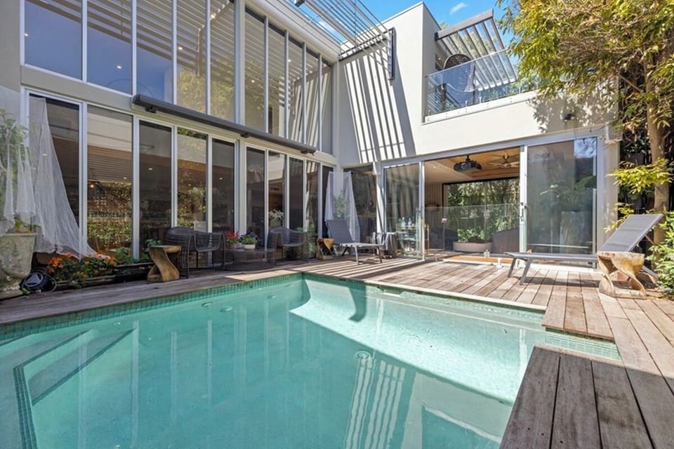 Solar heated pool