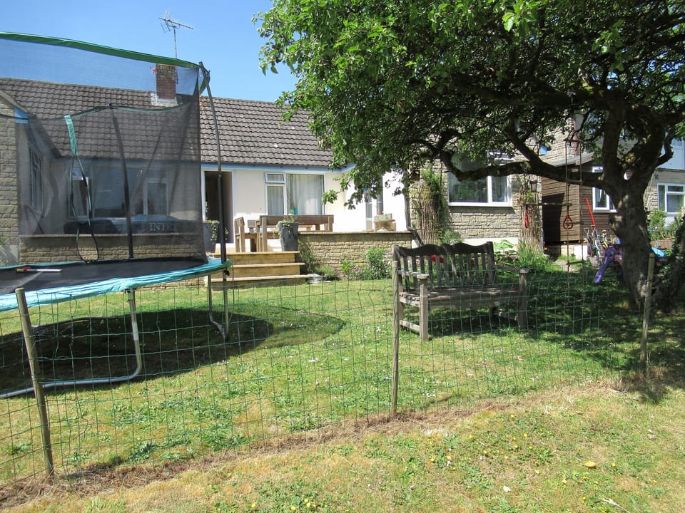 View from the bottom of the garden up to the house.