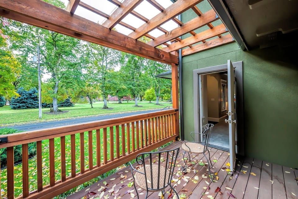 View of the park from patio