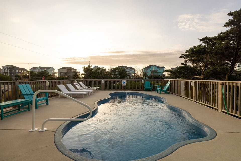heated private salt water pool