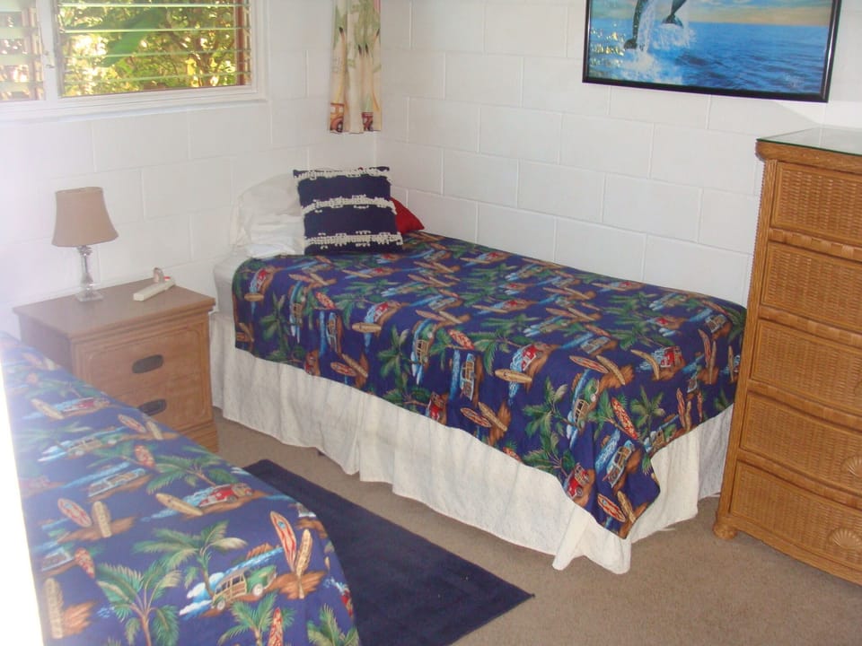 Dolphin Room with full size twin beds. 