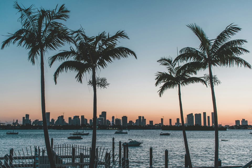 Stunning sunsets along Miami's iconic beach.