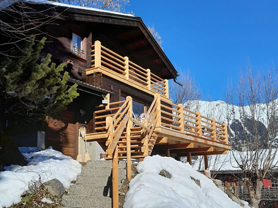 Snow, Wood, Winter, House, Freezing, Home, Cottage, Slope, Log Cabin, Porch