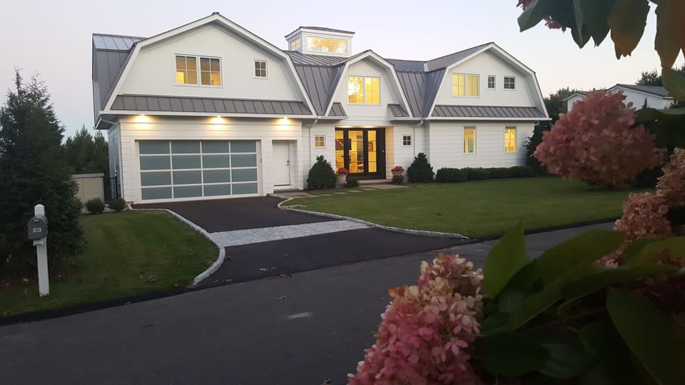 Front of home at end of quiet safe street