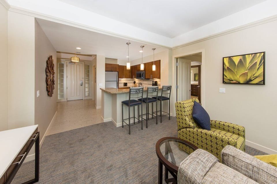 1BR Villa Kitchen and Living Area