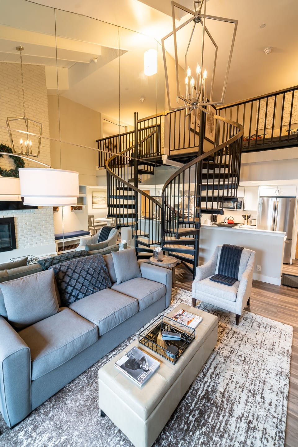 Chic but cozy decor creates the perfect spot for gathering your family 