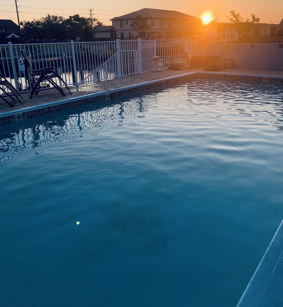 Sun Set in the Pool Area