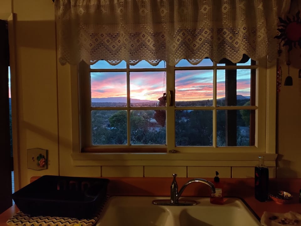 Sunset from the kitchen window