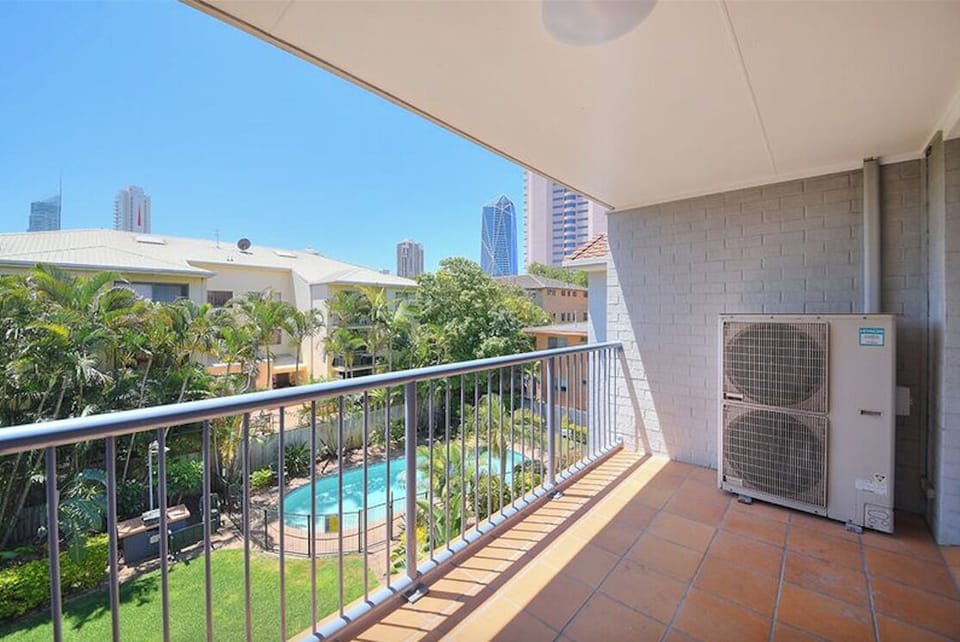 View of Pool from balcony