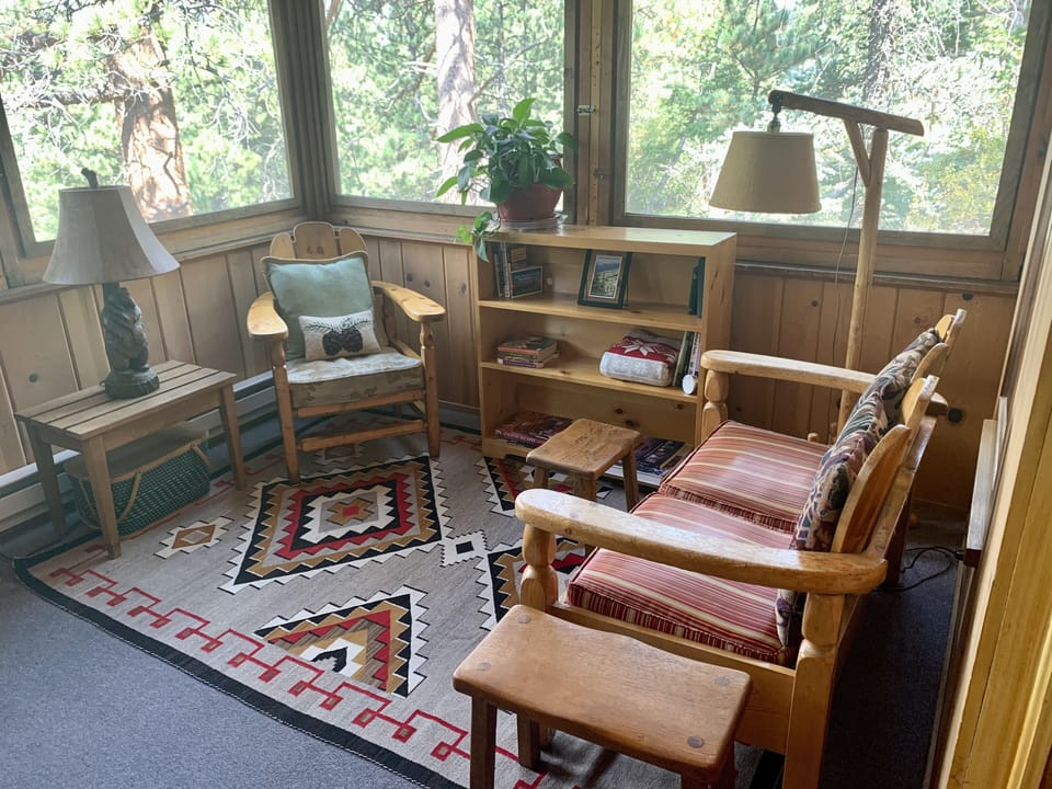 Game room porch sitting area