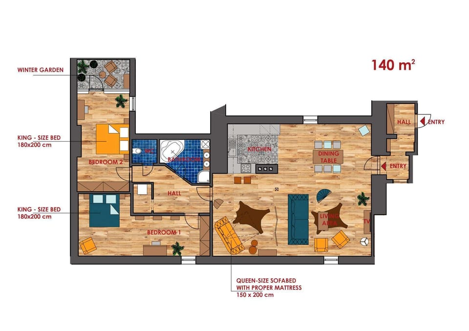 Schematic Plan of the Apartment