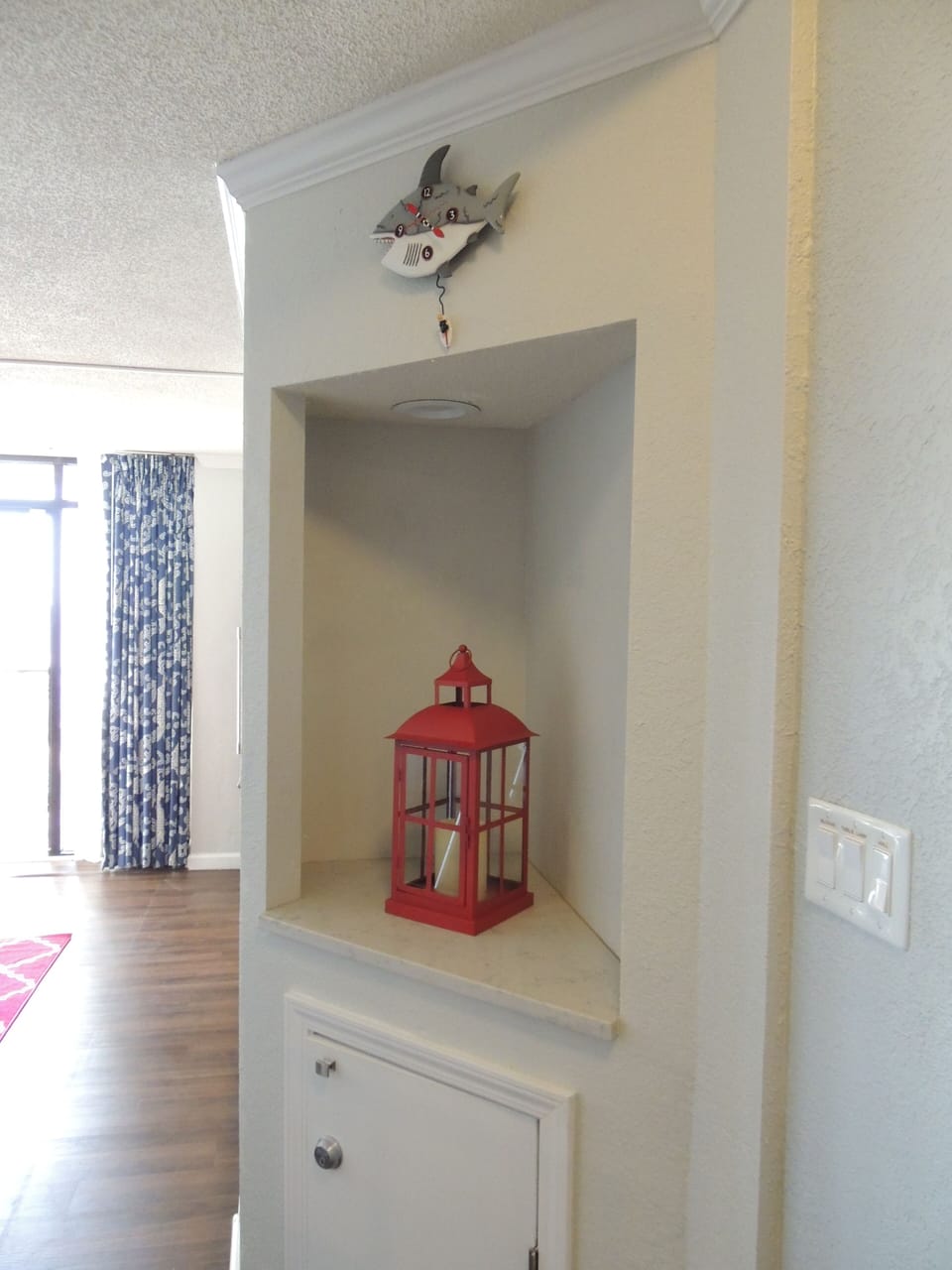 The warm glow of the lantern at night is perfect for relaxing.