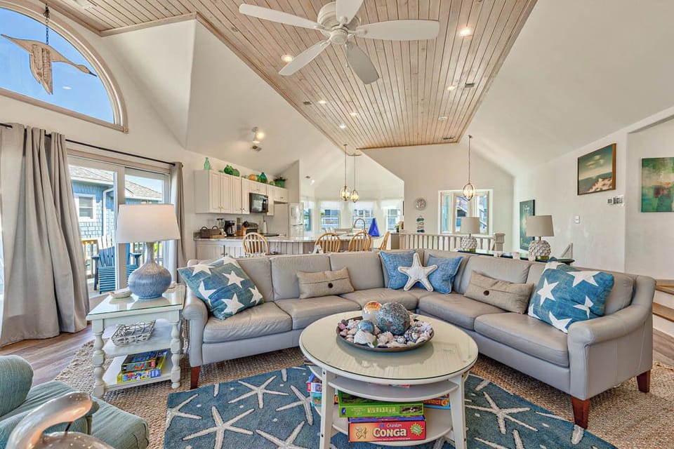 Top-Level Living Room with Deck Access