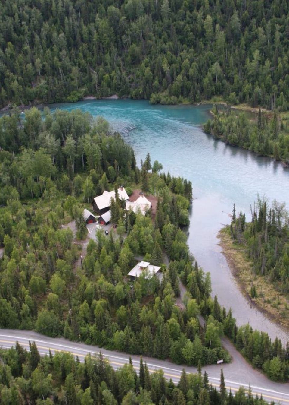Aerial view of the property