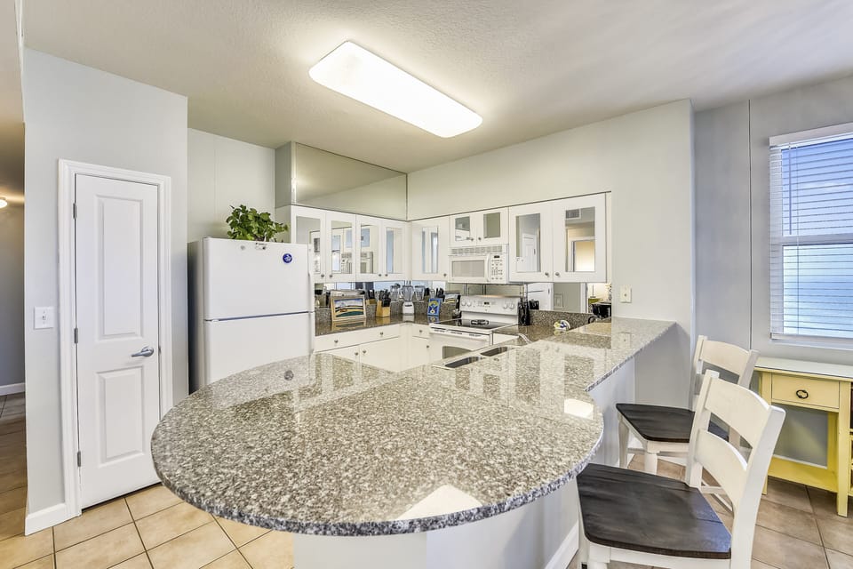 Full Size Kitchen with Bar Seating