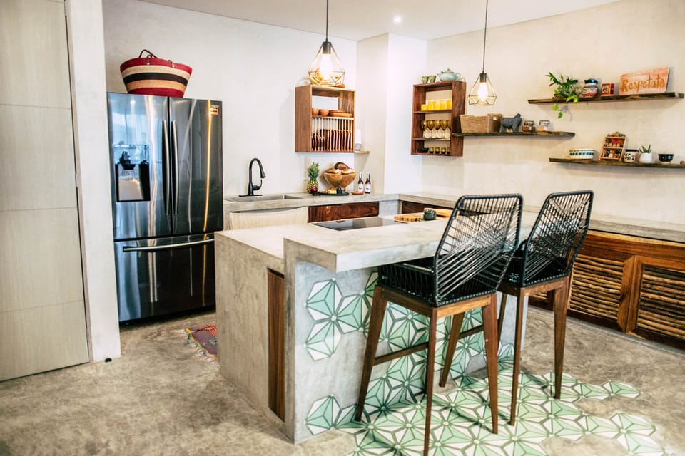The owner of Casa Toolok designed the kitchen herself.
