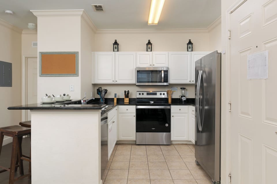Fully equipped kitchen for convenient cooking.