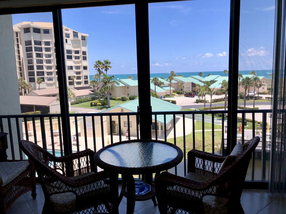 view from enclosed patio