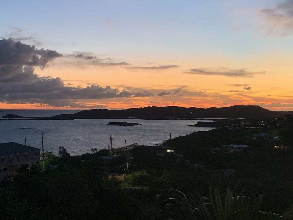 Sunset from pool deck 