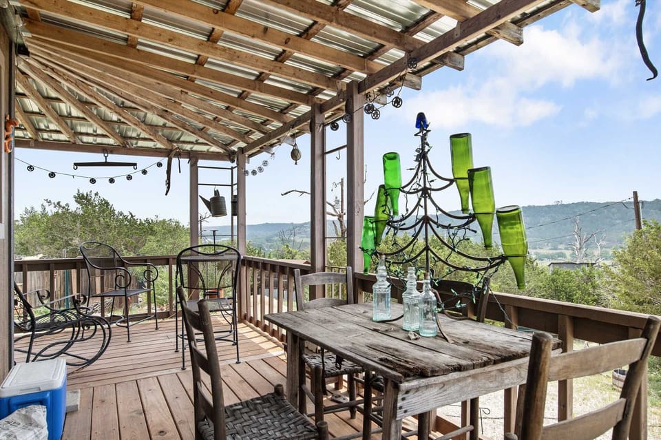 Rustic and comfortable outdoor furniture on the porch give you lots of relaxation options!