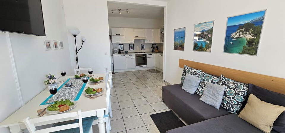 Apt 2 kitchen / dining / living area