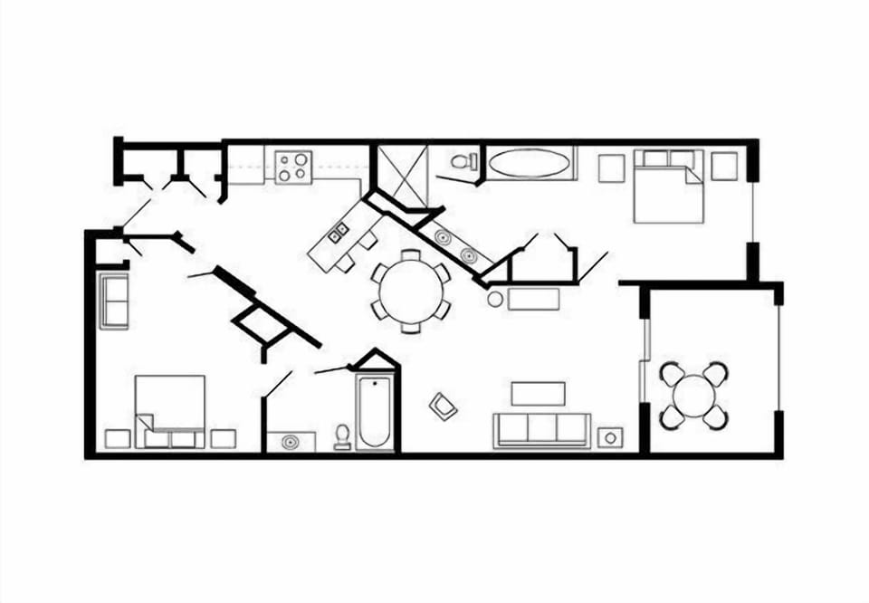 Two-Bedroom Floor plan