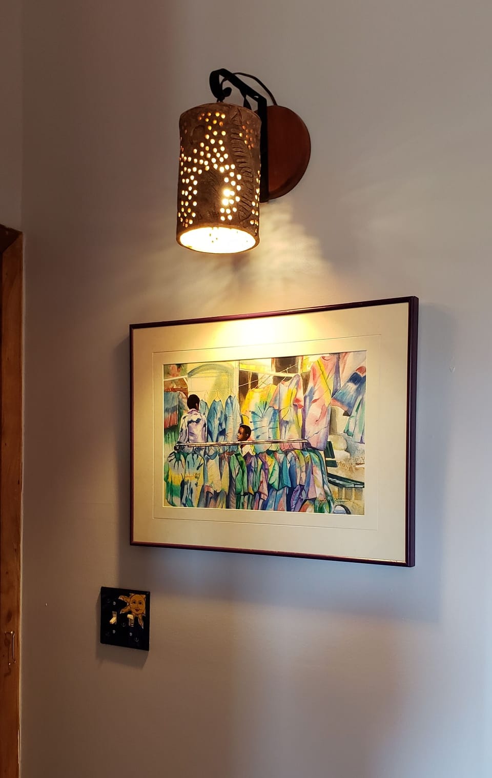 an original watercolor by a local artist