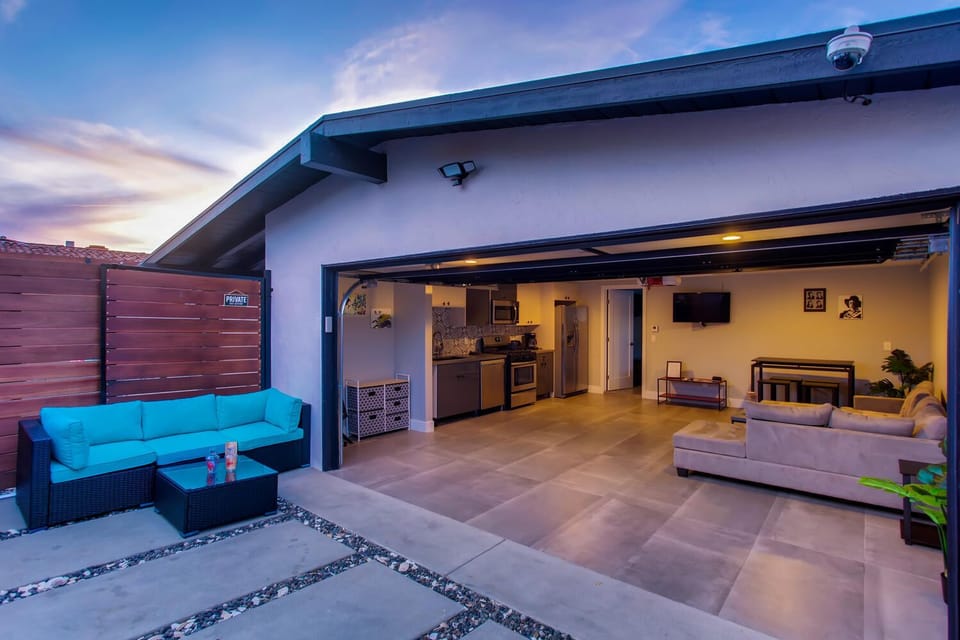 PRIVATE PATIO AREA. YOU CAN OPEN OR CLOSE YOUR ENTIRE LIVING SPACE. AT SUNSET
