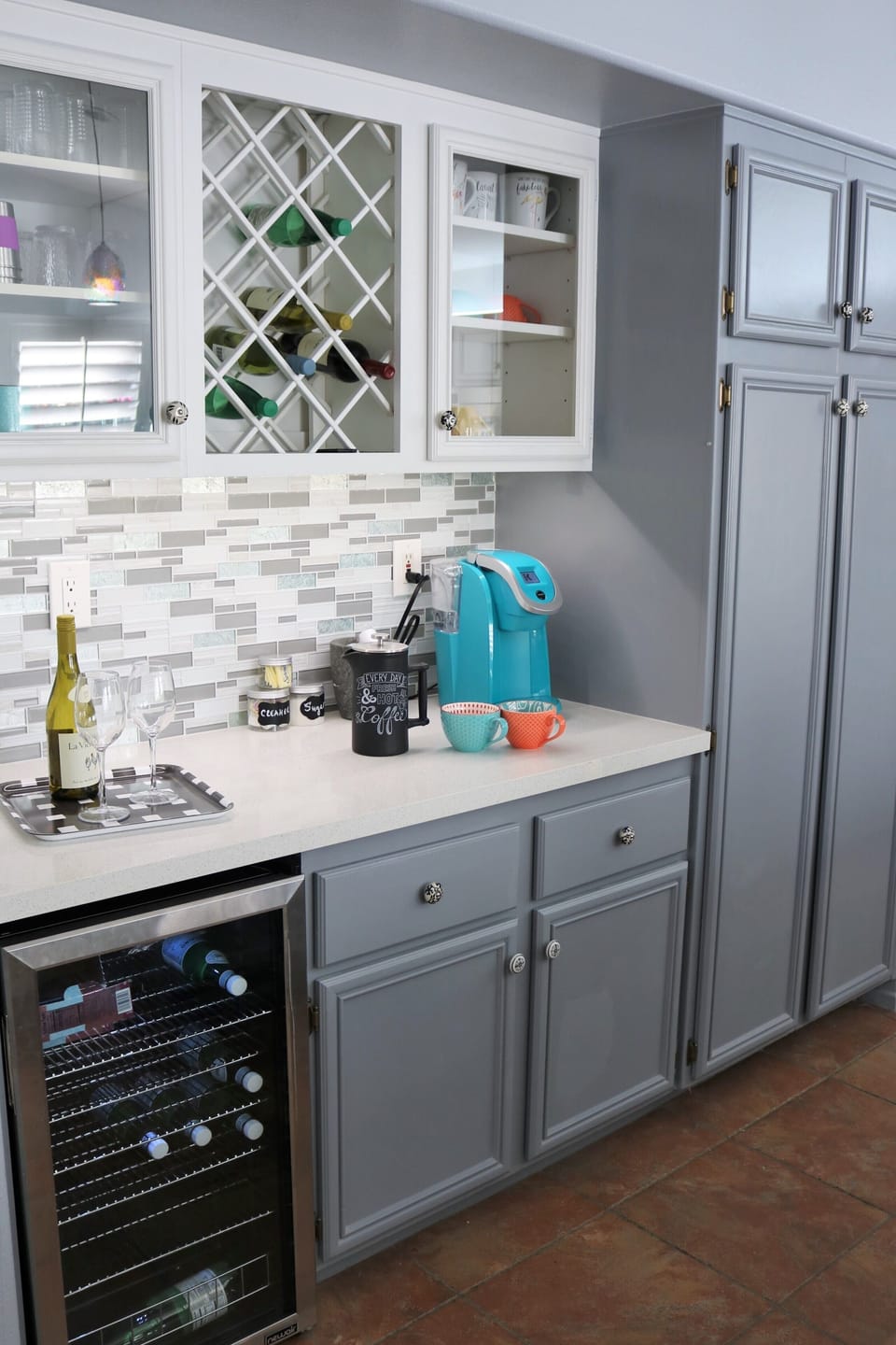 A separate fridge to keep your beverages cold!