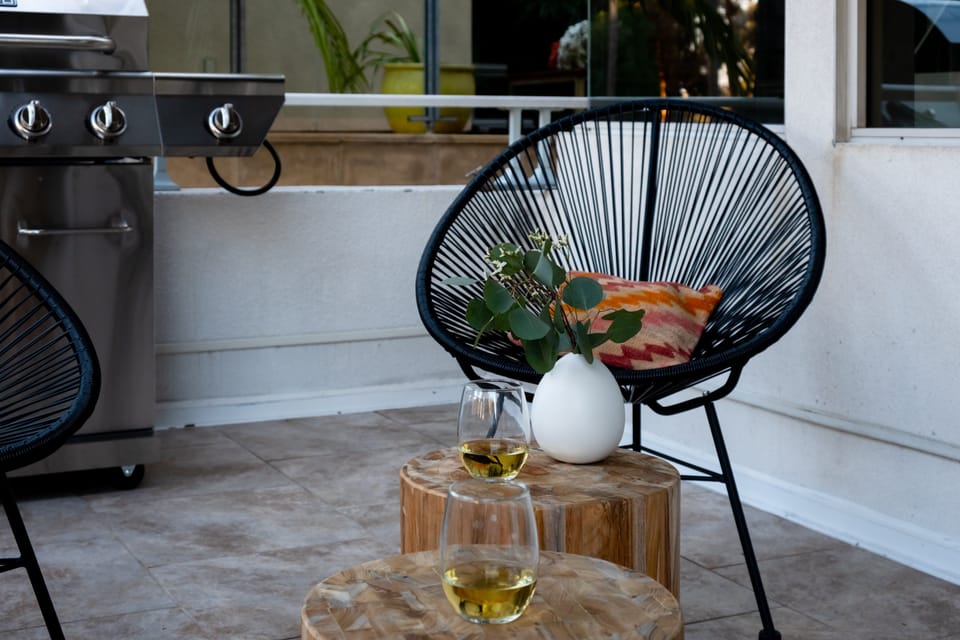 Sip on some white wine on the patio.
