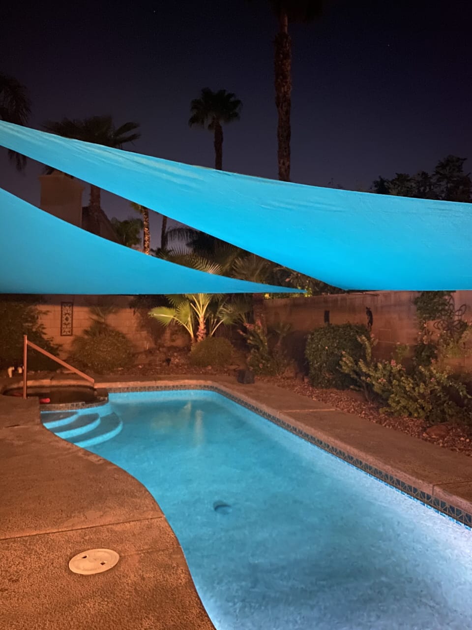 pool lights for an evening swim