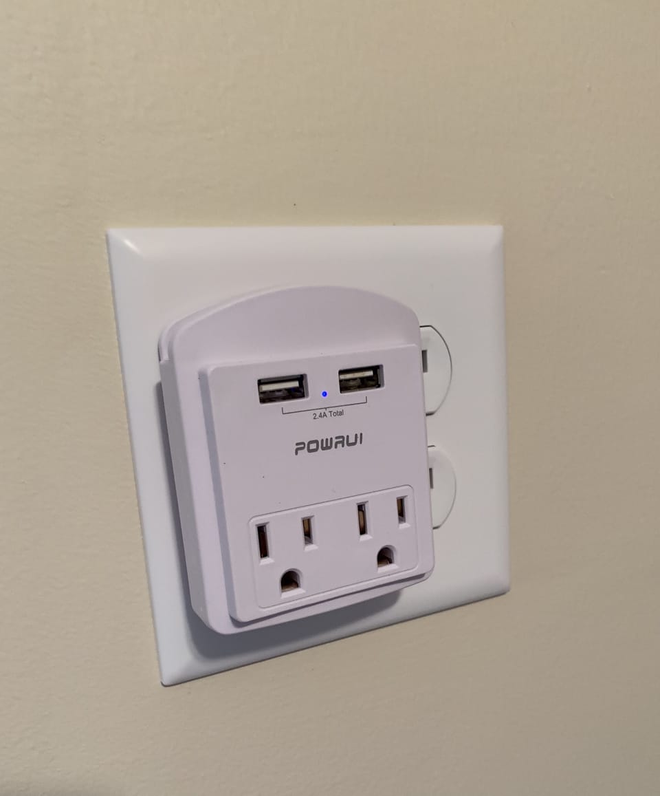 USB charging ports are located throughout the house for all your charging needs.