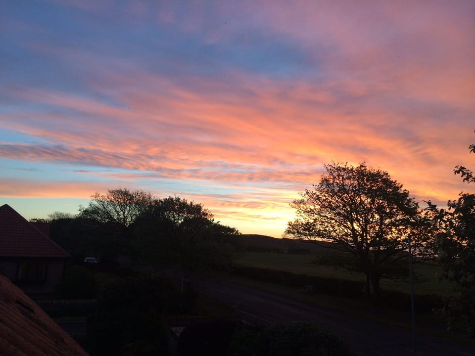 Night sky over Budle Bay