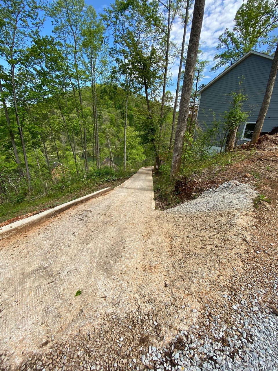 Golf cart path down to our dock