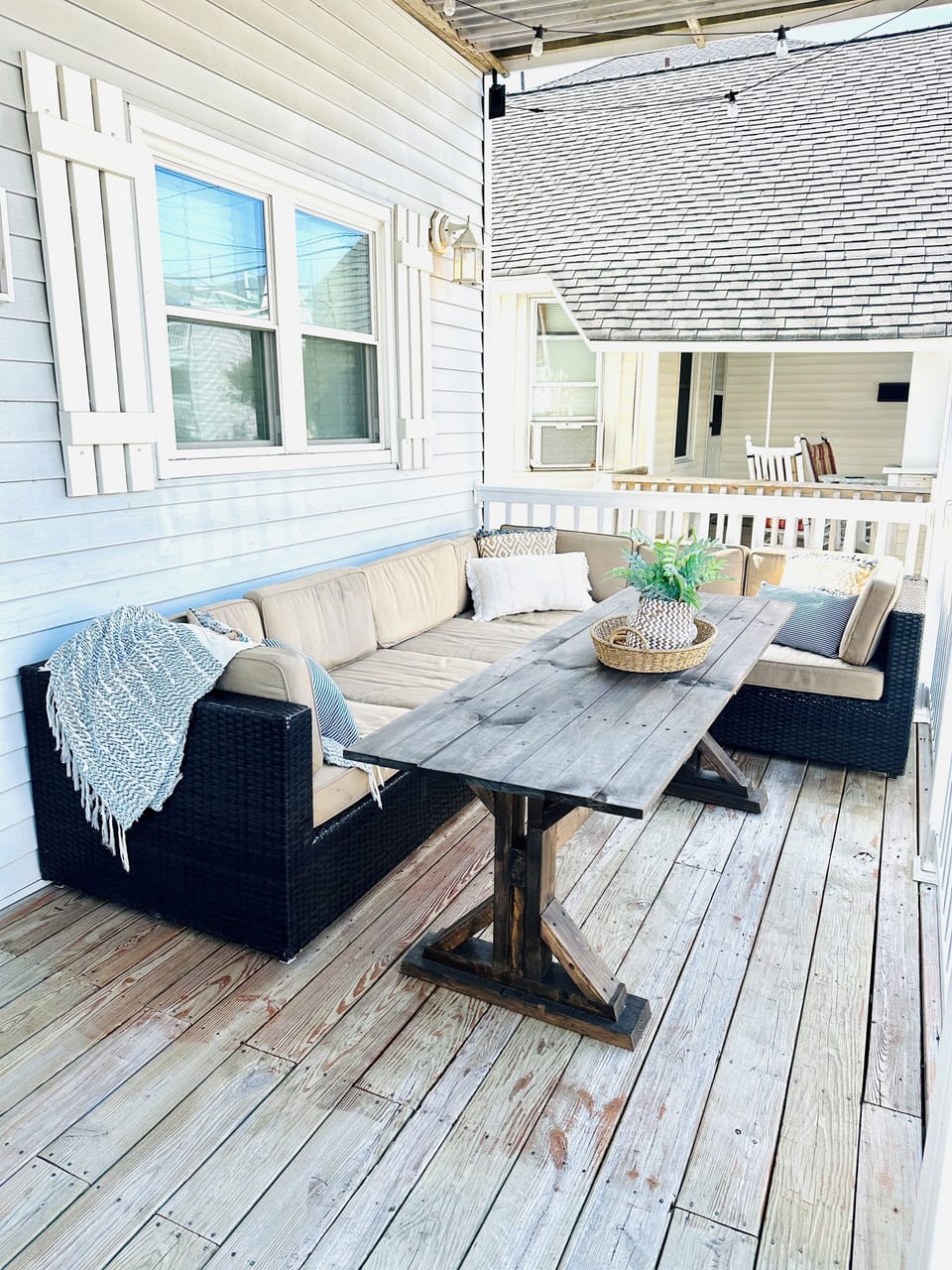 Sectional on porch