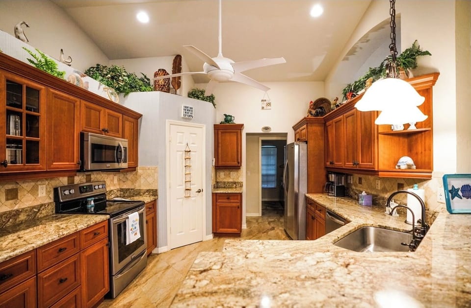 Walk through kitchen