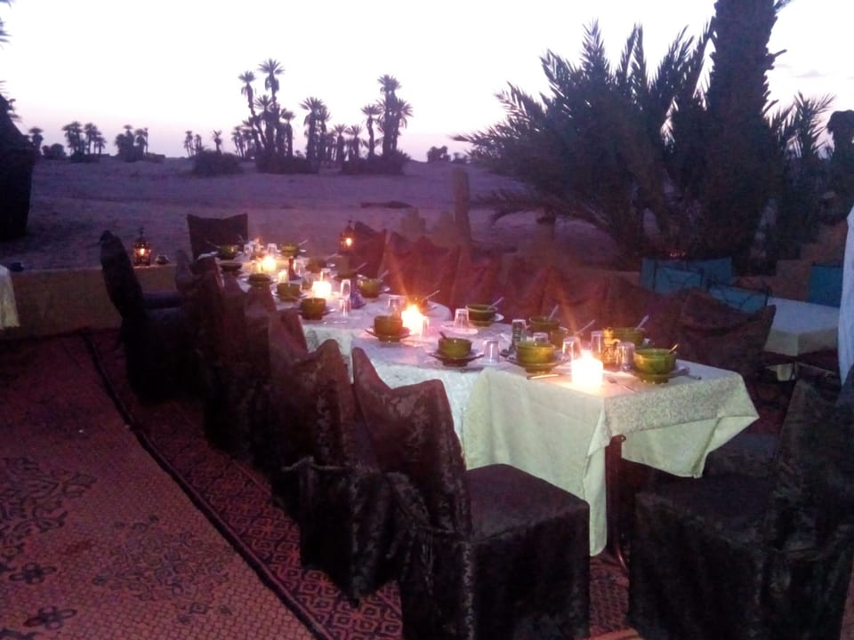 Outdoor banquet area