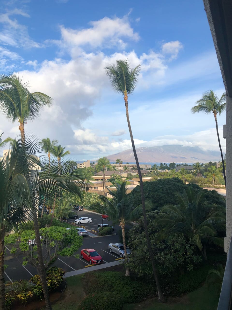 View from lanai toward west Maui mountains