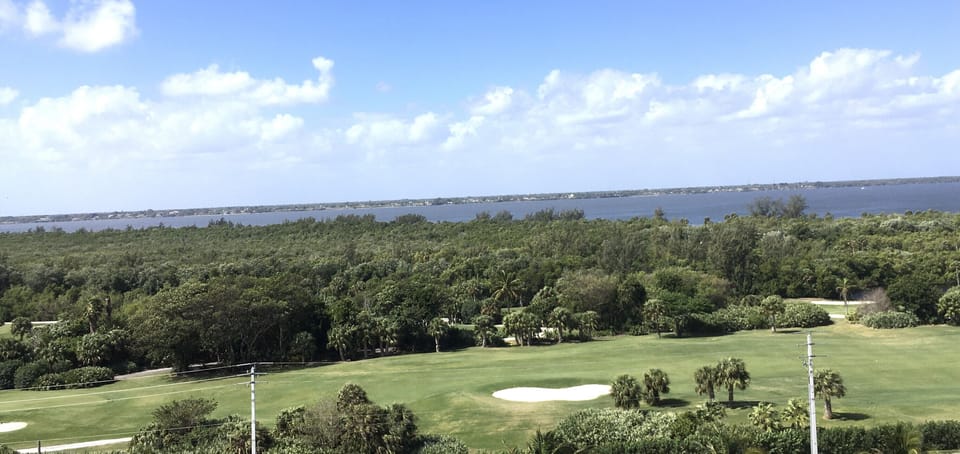 The view of the Island Dunes golf course just steps away.