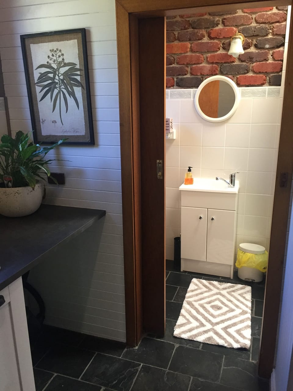 Shower and toilet with sliding door 