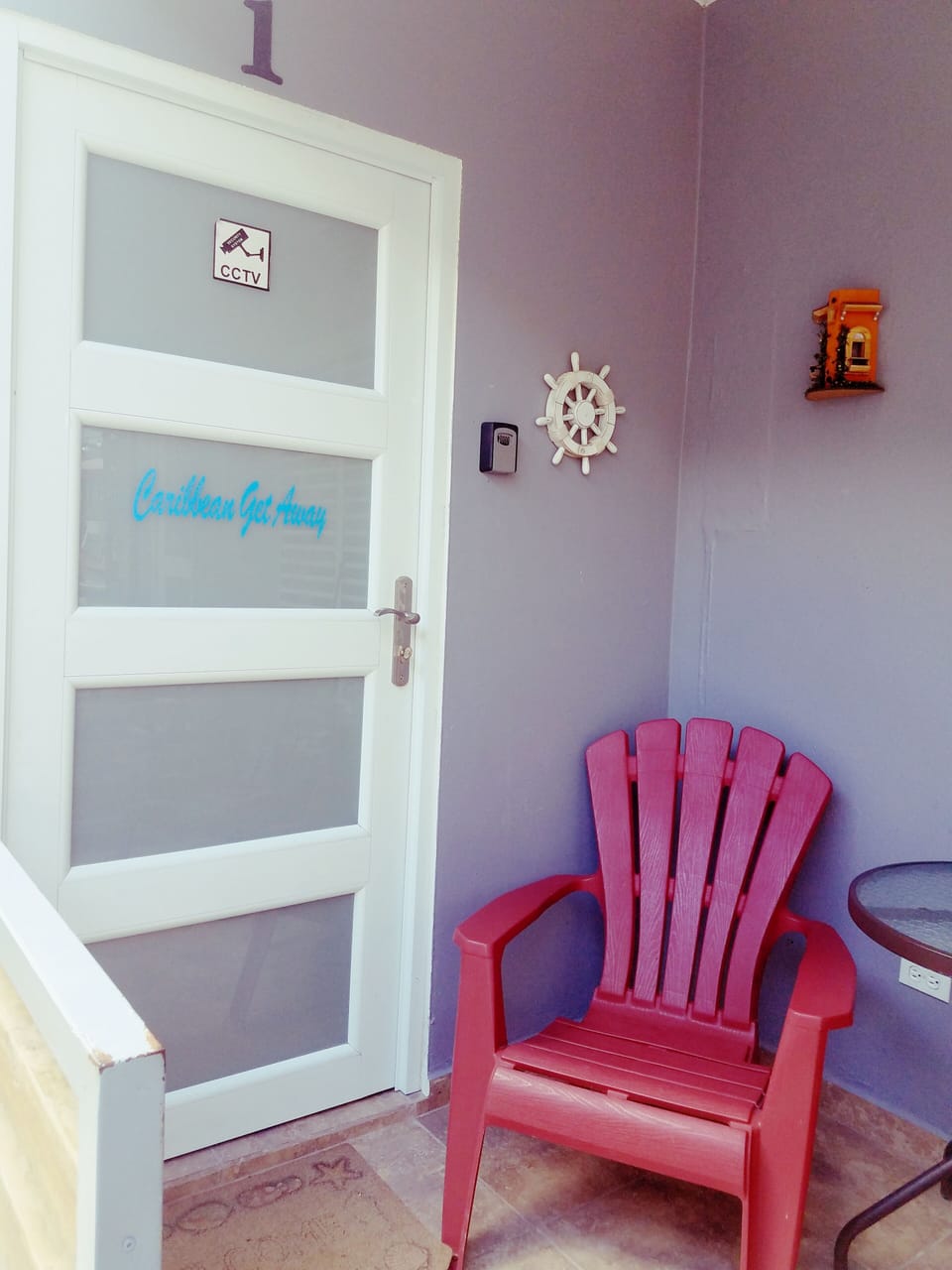 front door and balcony no beach view