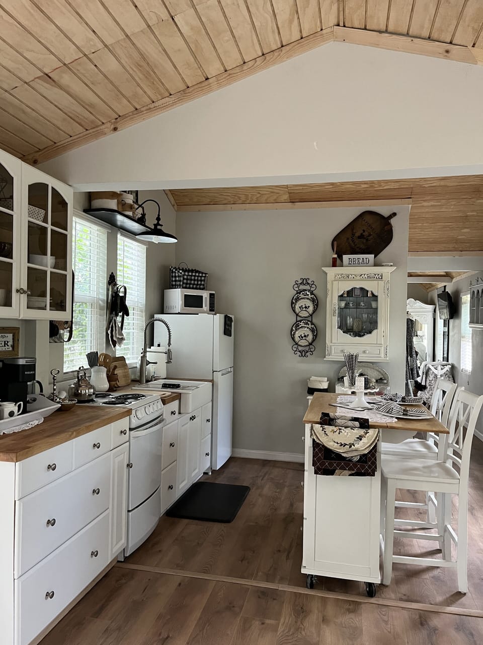 Open and airy with lots of windows to check out nature