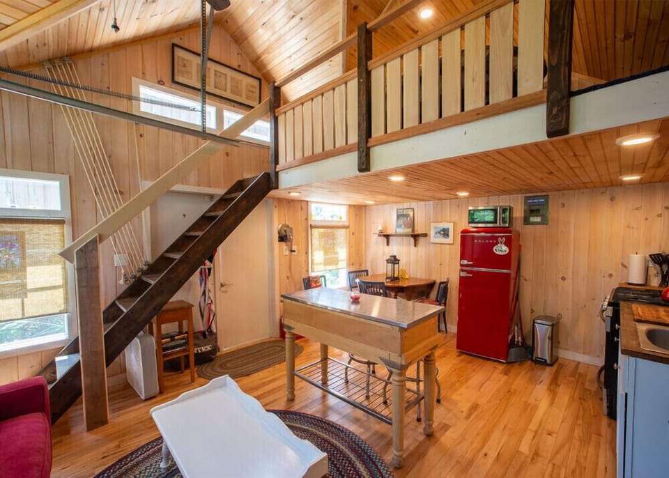 Lots of room and morning light. Complete with private bath.
